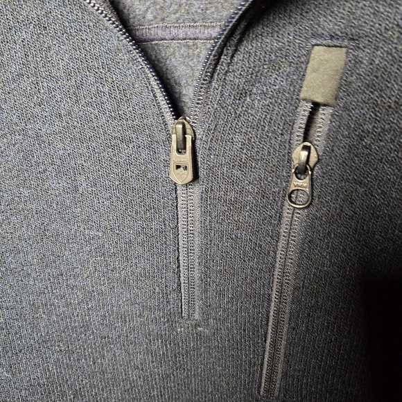 Men's Kuhl Blue MEDIUM interceptr Zip Sweatshirt Alpaca Quality Outdoors Hike - Picture 3 of 9
